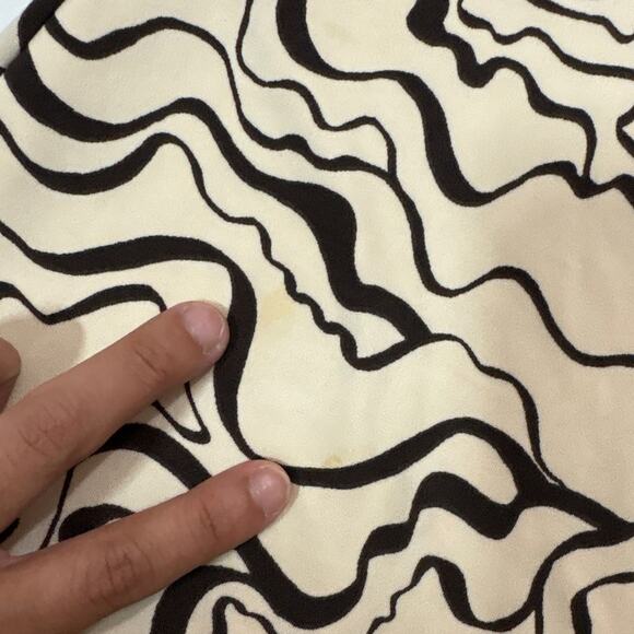 Abercrombie and Fitch Womens Small Abstract Brown Bodycon Midi Dress Party - Picture 5 of 9